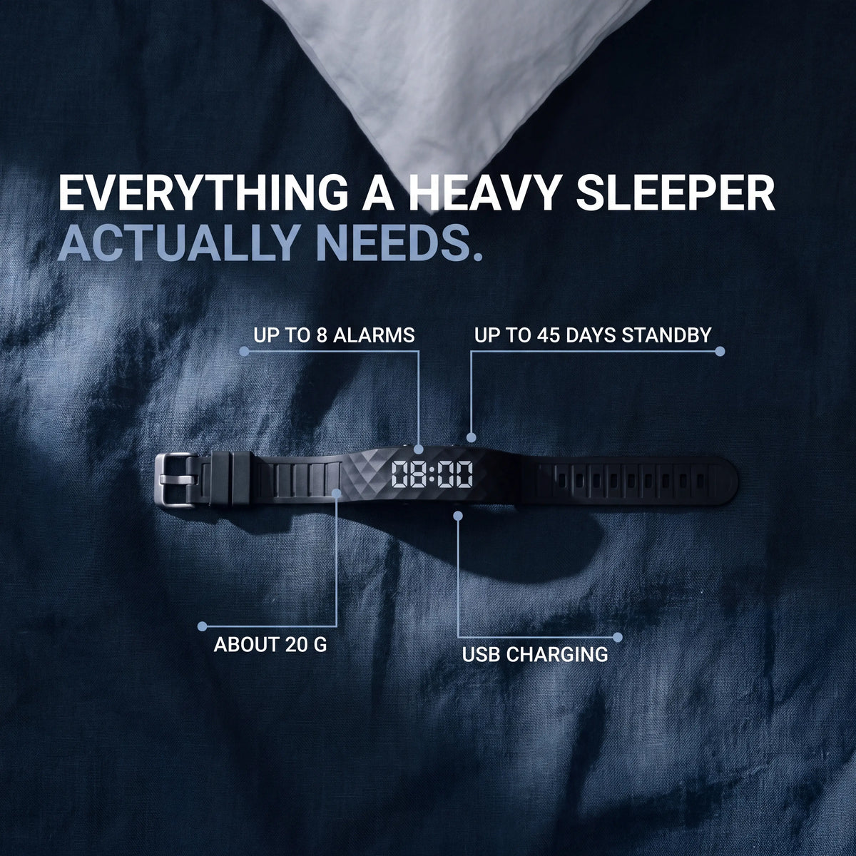 Silent Wake Band — Vibrating Alarm for Heavy Sleepers