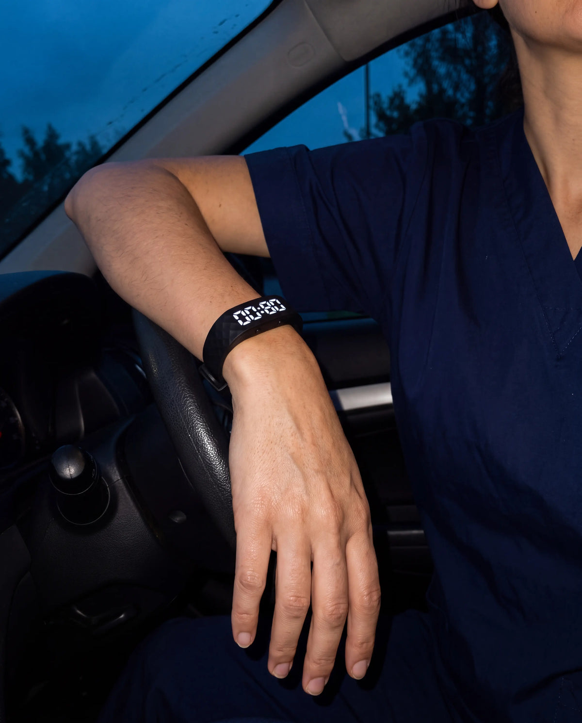 Sample photo: band worn before an early shift