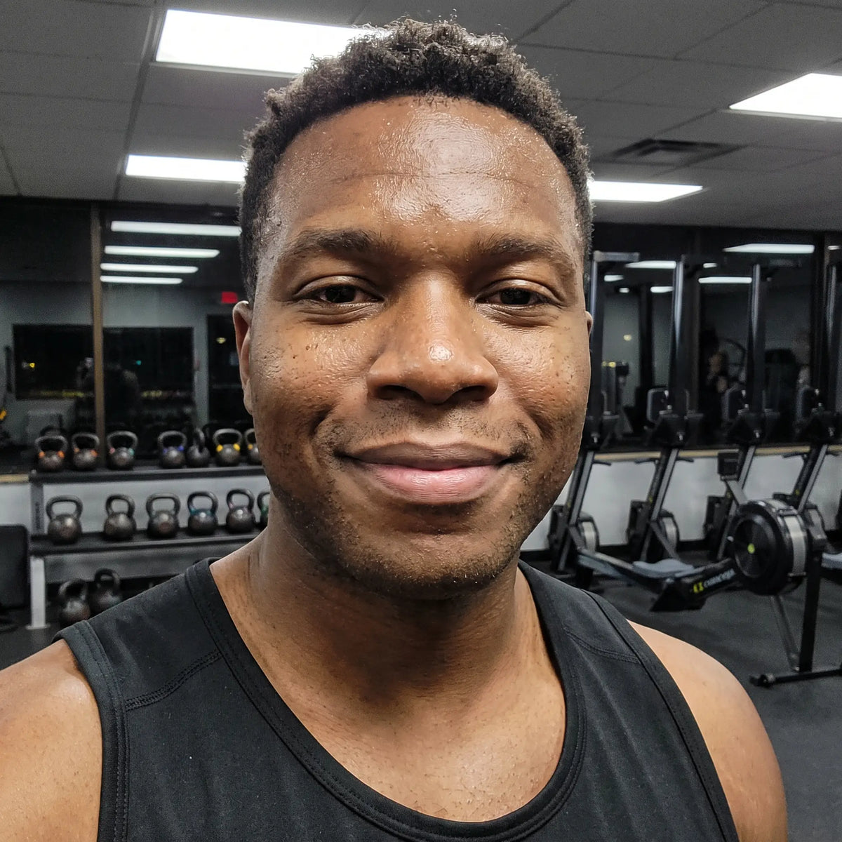 Sample avatar: early-morning gym-goer